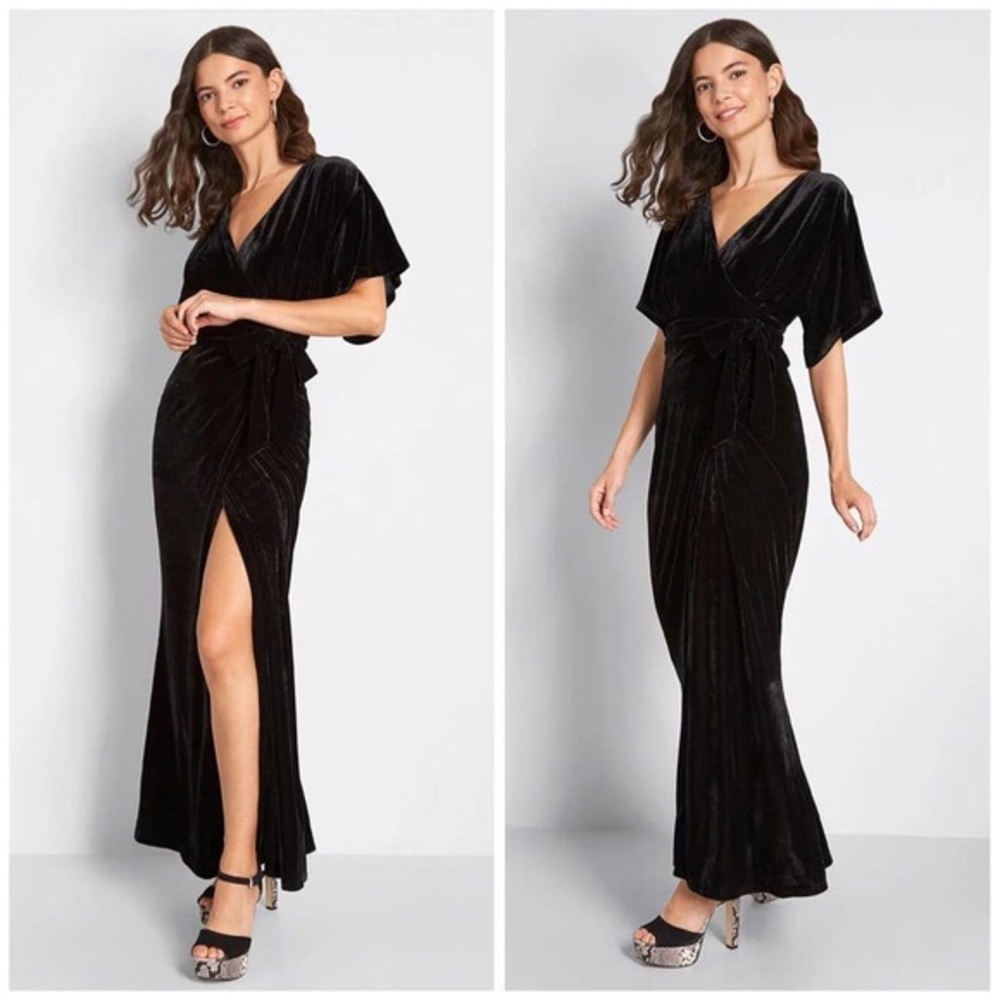 ModCloth x Collectif black velvet dress NWOT